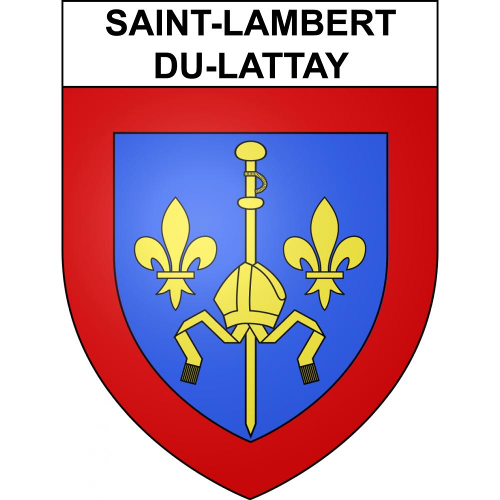 Saint-Lambert-du-Lattay 49 ville sticker blason écusson autocollant adhésif