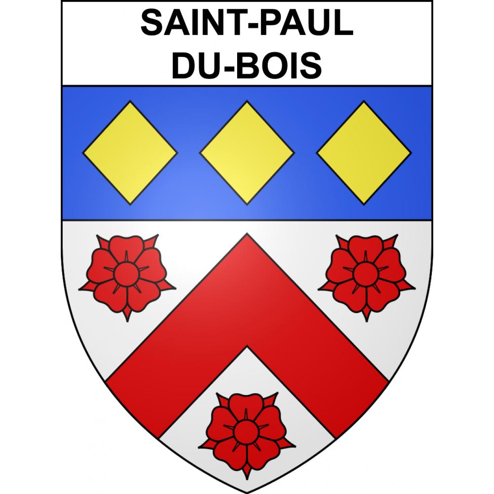 Saint-Paul-du-Bois 49 ville sticker blason écusson autocollant adhésif