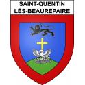 Saint-Quentin-lès-Beaurepaire 49 ville sticker blason écusson autocollant adhésif
