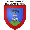 Saint-Quentin-lès-Beaurepaire 49 ville sticker blason écusson autocollant adhésif
