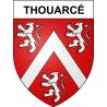 Pegatinas escudo de armas de Thouarcé adhesivo de la etiqueta engomada