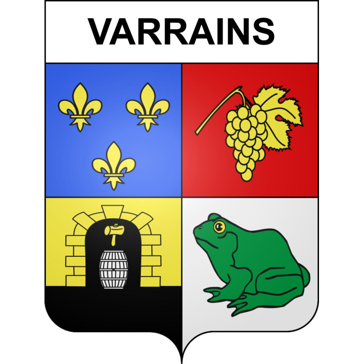 Varrains 49 ville sticker blason écusson autocollant adhésif