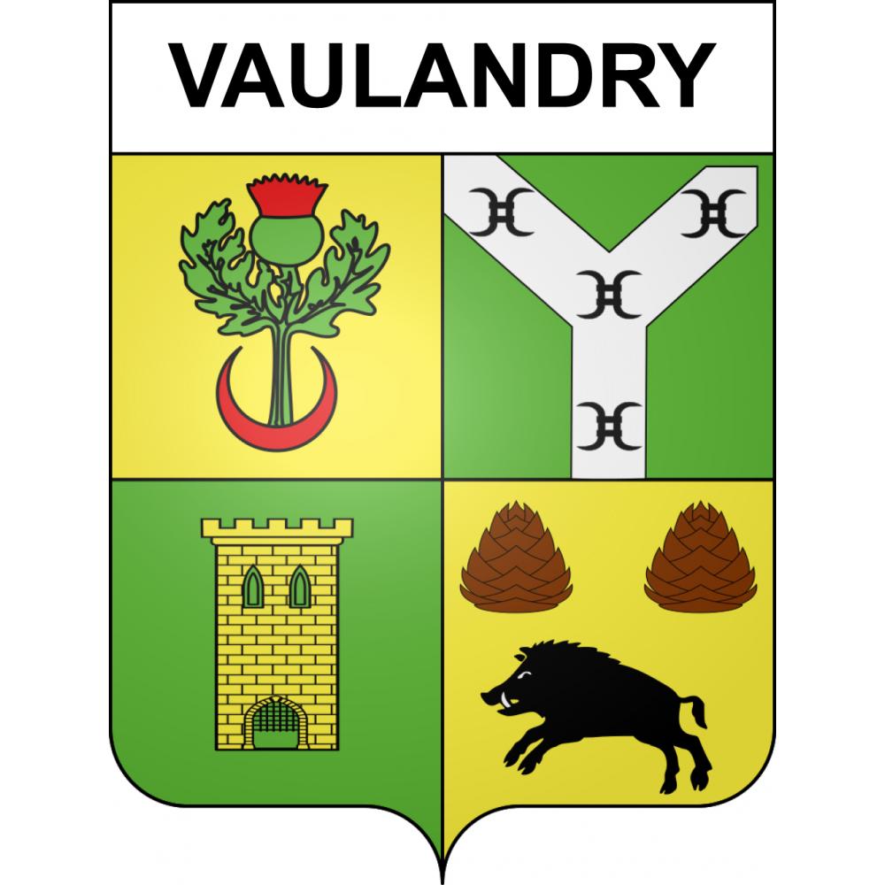 Pegatinas escudo de armas de Vaulandry adhesivo de la etiqueta engomada