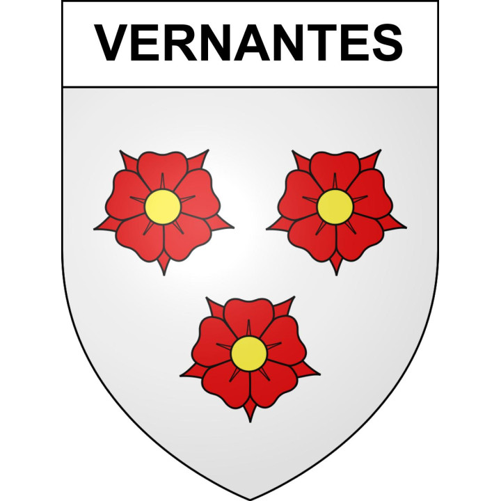 Pegatinas escudo de armas de Vernantes adhesivo de la etiqueta engomada