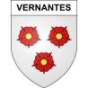 Vernantes 49 ville sticker blason écusson autocollant adhésif