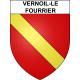 Pegatinas escudo de armas de Vernoil-le-Fourrier adhesivo de la etiqueta engomada