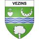 Pegatinas escudo de armas de Vezins adhesivo de la etiqueta engomada