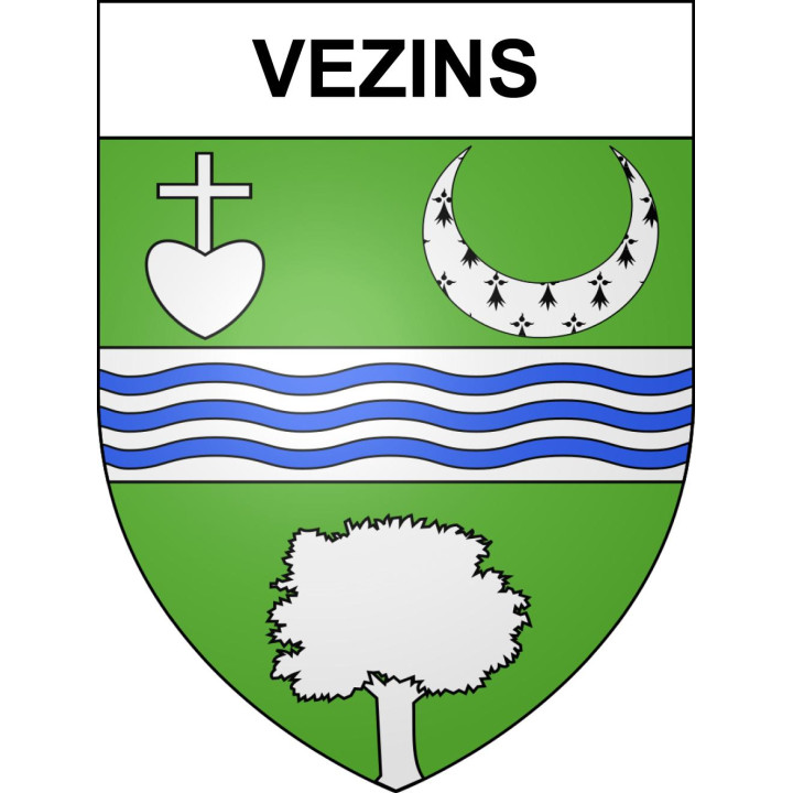 Pegatinas escudo de armas de Vezins adhesivo de la etiqueta engomada