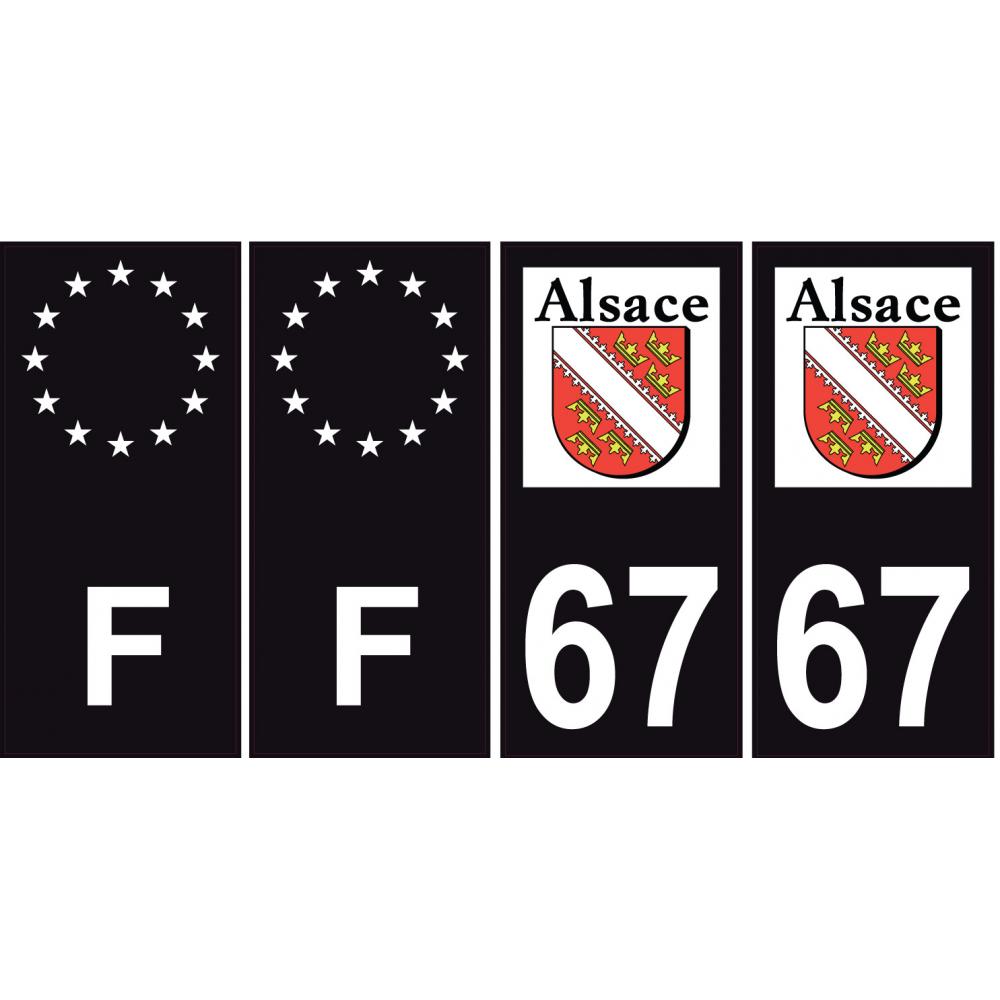 69 Rhône nouveau logo Noir autocollant plaque immatriculation auto ville  sticker Lot de 4 Stickers - Angles : arrondis