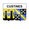 Custines Sticker wappen, gelsenkirchen, augsburg, klebender aufkleber