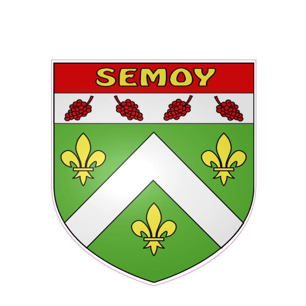 Semoy 45 ville Stickers blason autocollant adhésif