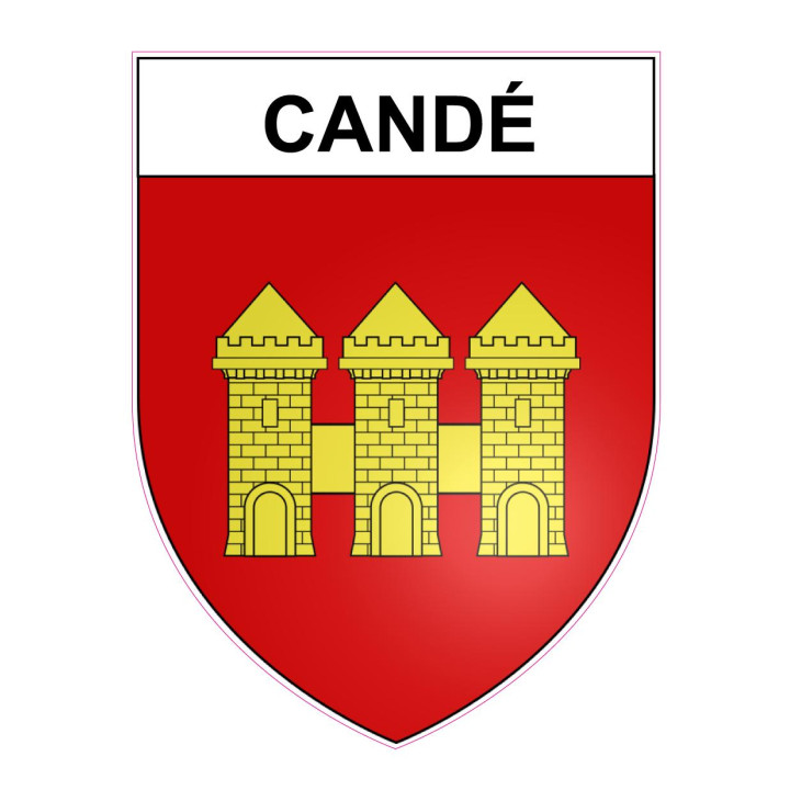 Pegatinas escudo de armas de Candé adhesivo de la etiqueta engomada