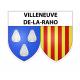 Pegatinas escudo de armas de Villeneuve-de-la-Raho adhesivo de la etiqueta engomada