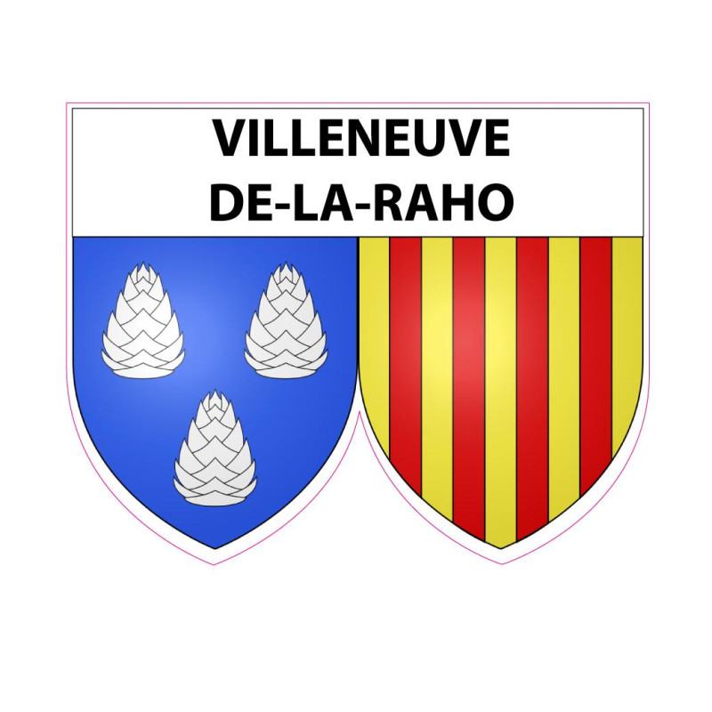 Adesivi stemma Villeneuve-de-la-Raho adesivo