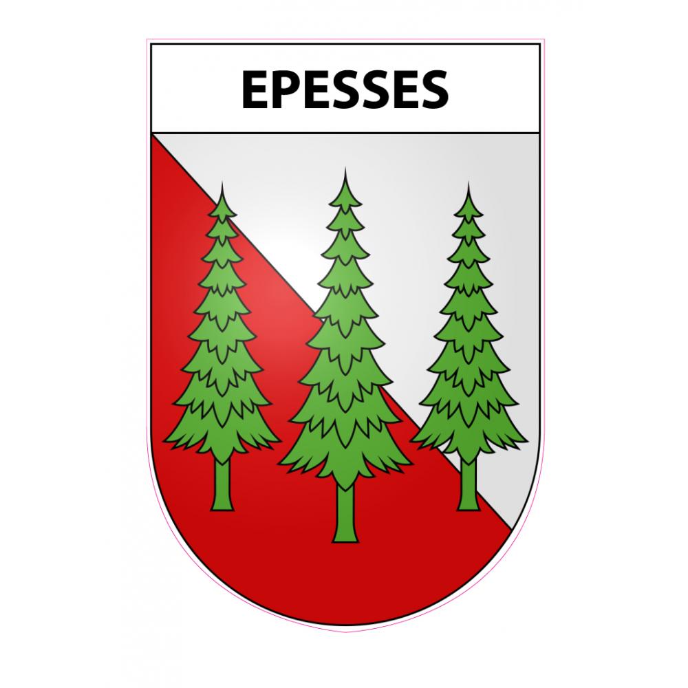 Epesses Sticker wappen, gelsenkirchen, augsburg, klebender aufkleber