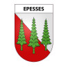 Pegatinas escudo de armas de Epesses adhesivo de la etiqueta engomada