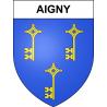 Stickers coat of arms Aigny adhesive sticker