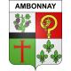 Pegatinas escudo de armas de Ambonnay adhesivo de la etiqueta engomada