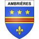 Pegatinas escudo de armas de Ambrières adhesivo de la etiqueta engomada