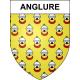 Pegatinas escudo de armas de Anglure adhesivo de la etiqueta engomada
