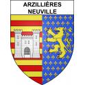Arzillières-Neuville 51 ville sticker blason écusson autocollant adhésif