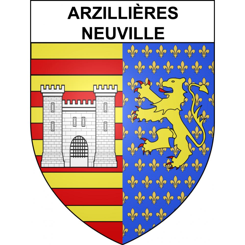 Arzillières-Neuville 51 ville sticker blason écusson autocollant adhésif