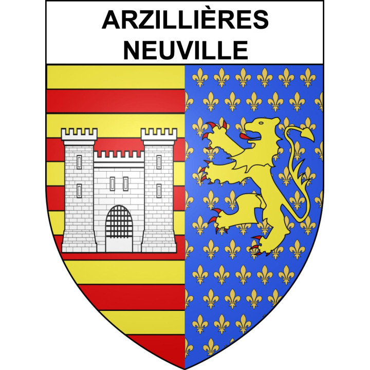 Arzillières-Neuville Sticker wappen, gelsenkirchen, augsburg, klebender aufkleber