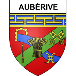 Stickers coat of arms Aubérive adhesive sticker