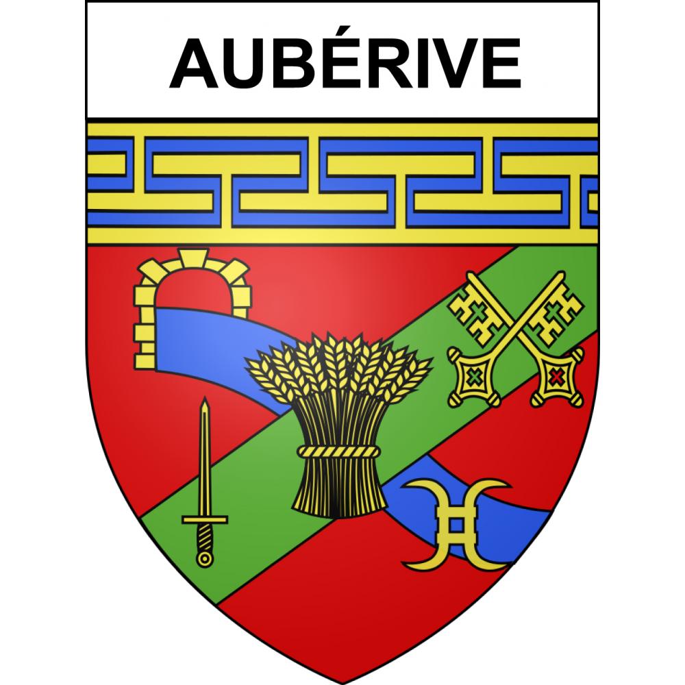 Pegatinas escudo de armas de Aubérive adhesivo de la etiqueta engomada