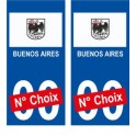 Buenos Aires ville sticker numéro au choix autocollant blason Argentine city