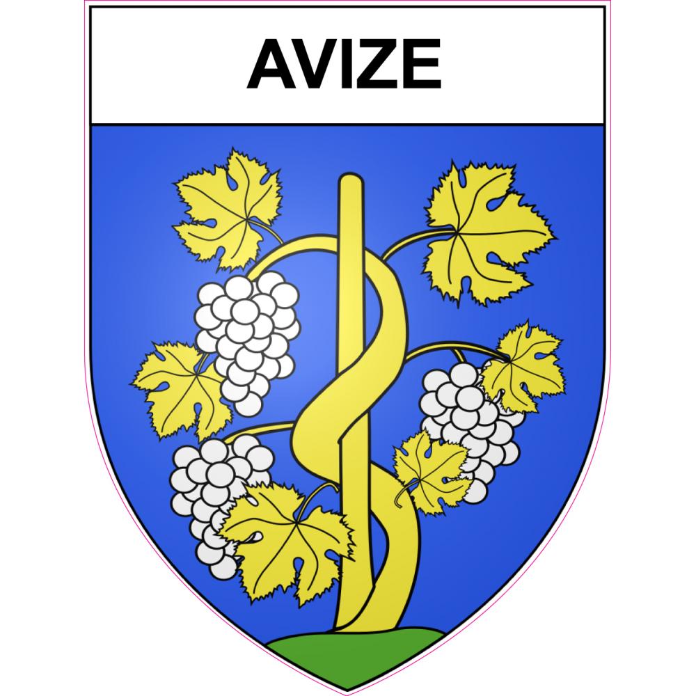 Avize 51 ville sticker blason écusson autocollant adhésif