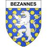 Pegatinas escudo de armas de Bezannes adhesivo de la etiqueta engomada