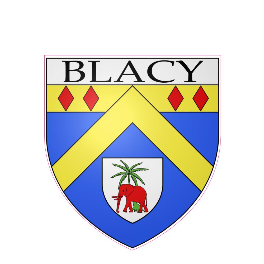 Pegatinas escudo de armas de Blacy adhesivo de la etiqueta engomada