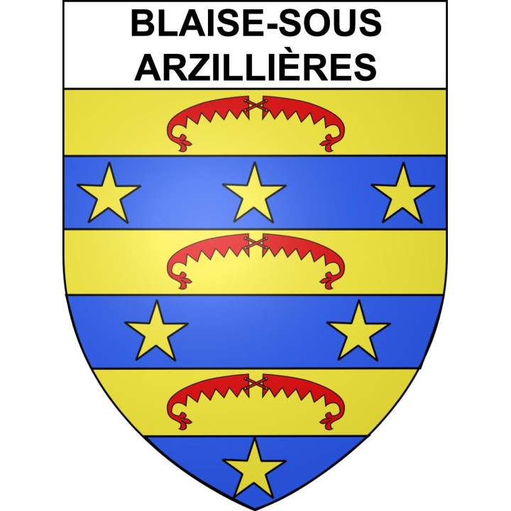 Blaise-sous-Arzillières Sticker wappen, gelsenkirchen, augsburg, klebender aufkleber
