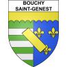 Pegatinas escudo de armas de Bouchy-Saint-Genest adhesivo de la etiqueta engomada