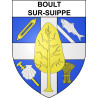 Pegatinas escudo de armas de Boult-sur-Suippe adhesivo de la etiqueta engomada