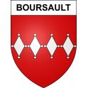 Pegatinas escudo de armas de Boursault adhesivo de la etiqueta engomada