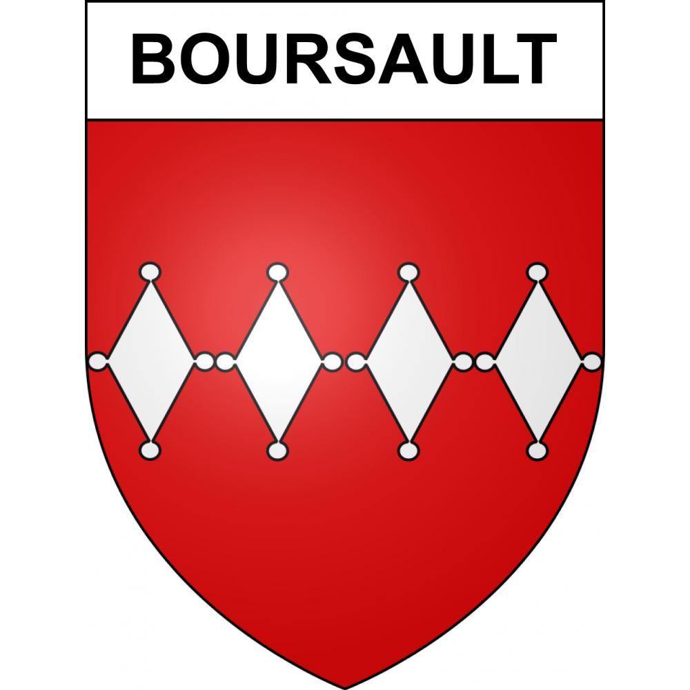 Pegatinas escudo de armas de Boursault adhesivo de la etiqueta engomada