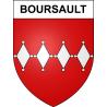 Pegatinas escudo de armas de Boursault adhesivo de la etiqueta engomada