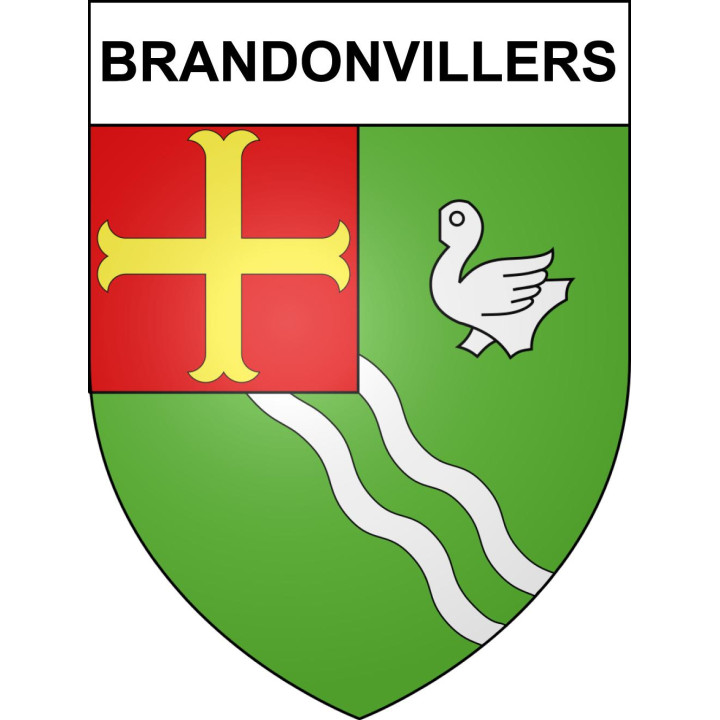 Brandonvillers 51 ville sticker blason écusson autocollant adhésif