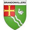 Pegatinas escudo de armas de Brandonvillers adhesivo de la etiqueta engomada
