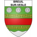 Stickers coat of arms Breuil-sur-Vesle adhesive sticker