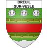Breuil-sur-Vesle 51 ville sticker blason écusson autocollant adhésif