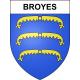 Pegatinas escudo de armas de Broyes adhesivo de la etiqueta engomada