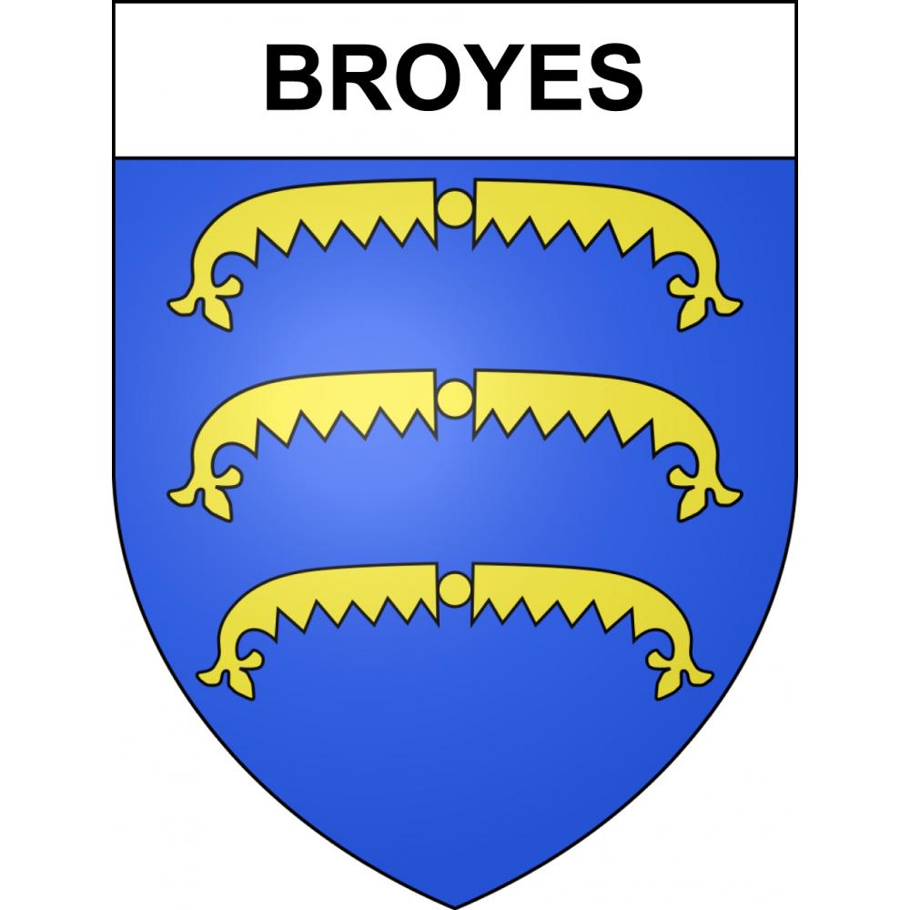 Broyes 51 ville sticker blason écusson autocollant adhésif