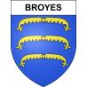 Broyes 51 ville sticker blason écusson autocollant adhésif