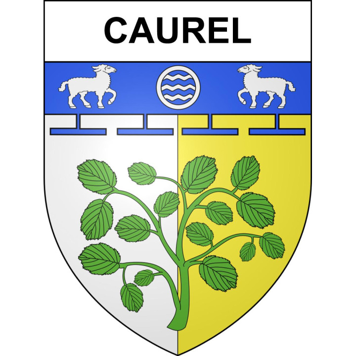Caurel 51 ville sticker blason écusson autocollant adhésif
