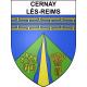 Pegatinas escudo de armas de Cernay-lès-Reims adhesivo de la etiqueta engomada