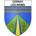 Pegatinas escudo de armas de Cernay-lès-Reims adhesivo de la etiqueta engomada