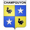 Champguyon Sticker wappen, gelsenkirchen, augsburg, klebender aufkleber